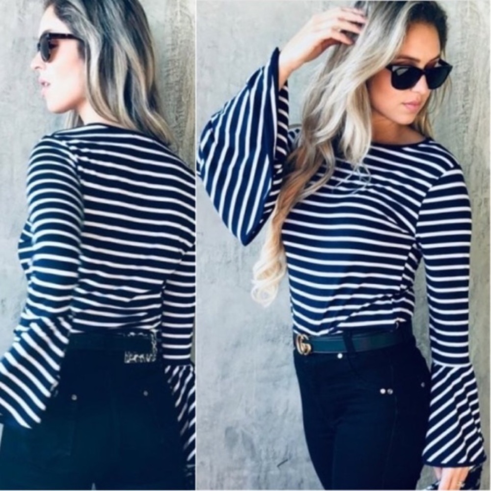 Chic Long Bell Sleeve Top - Picture 4 of 10